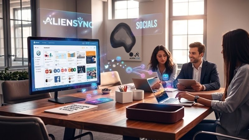 app and socials aliensync